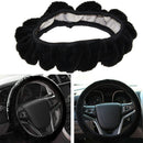 Winter Universal Car Steering Wheel Cover Security Stretch Soft Plush
