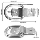 12 Pack D-Ring Tie Downs, 1/4 Inch D-Rings Anchor Lashing Ring For Loads On Q4N1