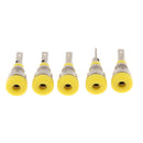 5Pcs 2mm Banana Plugs Female Jack Socket Plug Wire Connector Yellow