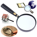 5X Handheld Magnifying Glass 10X High Optical Real Glass Magnifier Lens