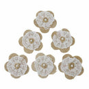 6pcs Flower Jute Lace Craft DIY Wedding Decoration T7K2