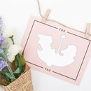 DIY Stamp Album Embossing Cutting Die Rabbit Umbrella Color Paper Decor (C)