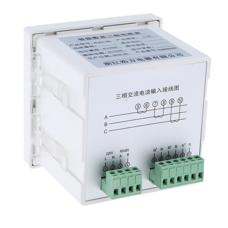 3 Phase Digital Voltmeter Meter LED Display Electric Instrument HF194I 91x91