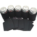 2x Neoprene Beer Can Cooler Soda Beverage Sleeve Holder Wrap Favour Black