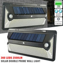 360 LED Waterproof Solar Power PIR Motion Sensor Wall Light Outdoor Garden Lamp