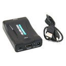 HDMI to SCART Composite Video Converter Stereo Audio Adapter + USB Cable Bl