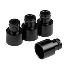4X Aluminum Alloy Fuel Injector Adapters for Acura B16 B18 D16Z D16Y Black