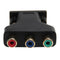 3 RCA RGB Female To HD 15-Pin VGA Style Component Video Jack Adapter (PVC)