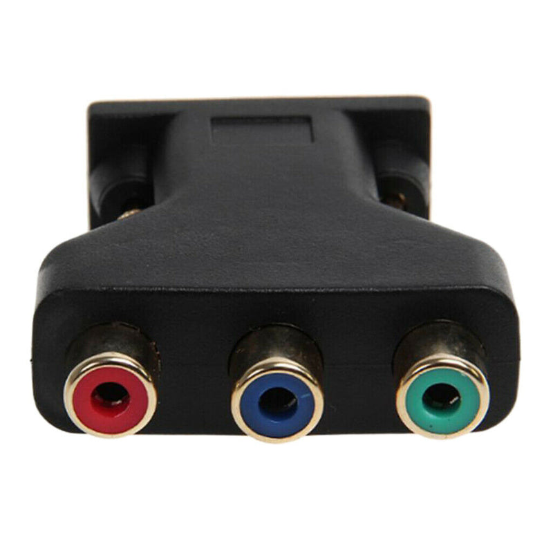 3 RCA RGB Female To HD 15-Pin VGA Style Component Video Jack Adapter (PVC)