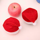 16x13cm Christmas Caps Mini Wine Bottle Santa Hat Dinner Party Decor I0D6