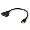 HDMI Splitter Cable Male to Dual HDMI 2 Female Y Splitter Adapter in HDMI HD  Hn