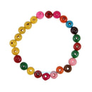 200pcs 8mm Colorful Round Spacer Loose Beads Stones Wooden DIY Craft Decor
