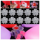 Pack of 50 Portable Flower Shape Balloon Clips Holder for Wedding Event Dec F6J3