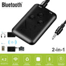 2 in 1 Wireless Bluetooth 4.2 Transmitter Receiver 3.5mm Audio Music Adapter