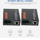 Pair of 10/100/1000M External Gigabit Ethernet Media Converter, 1000Mbps RJ45 to