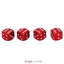 4pcs Dice Style Car Tire Wheel Tyre Caps Valve Stem Dust Covers (Red)