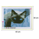 Full Drill Blue Eye Cat 5D Diamond DIY Painting Craft Kit Home Decor