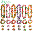 Bohemian Hawaiian Flower 6 Piece Set Bracelet Necklace Garland Women's Jewelry