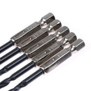 15 pcs High Speed Steel Titanium Coated Drill Bits Set 3 4 5 mm Hex Shank
