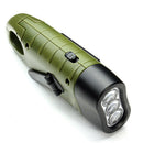 Mini Emergency Hand Crank Dynamo Solar Flashlight Rechargeable LED Light La