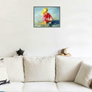 5D DIY Diamond Painting Seaside Playing Sand Girl Cross Stitch Mosaic Kit