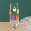 12Pcs/bag Silicone bag Cup Wine Glass Charm Gift Label Wine Glasses MarkerB Hn