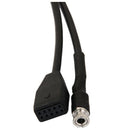 High Quality Black 10 Pin 3.5 mm Jack socket Car USB AUX IN Adapter Cable F