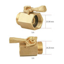 2pcs Heavy Duty 3/4" Brass Shut Off Valve Garden Hose Connector, Water Shut-Off