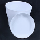 Plastic Plant Flower Pot Planter With Saucer Tray Round Gloss Home Garden D J7G4