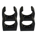 4x Boat Plastic Clips Paddle Tube Holders Light Stowing Brackets Black