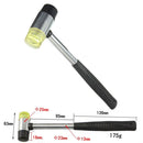 25mm Double-Sided Rubber & Nylon Hammer Head Face Diameter Jewelry Mallet Tool L