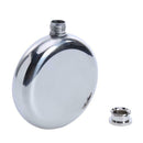 Portable Men Stainless Steel Round Wine Jar Pot Mirror Flagon with Funnel