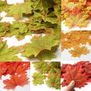 200x Artificial Fall Leaves Wedding Favor Autumn Maple Leaf Decor Red,Yellow