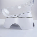 Cat Ears Shaped Cat Bowl Oblique Double Bowls Drinking Cervical Vertebra Ne V6A3
