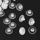 50x Heavy Duty Rubber Earring Backs Sleeves Holders Stoppers Soft Nut Silicone