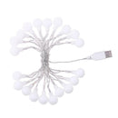 2.35m 20 LED Globe Lamp String Garlands USB Powered Christmas Outdoor Decor