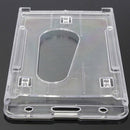 2Pcs Vertical Hard Plastic ID Badge Holders Double Cards Multi Transparent Clear