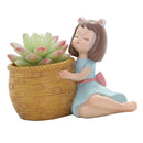 2pcs Cute Succulent Planter Pots Pot Container Desk Home Decor Ornaments