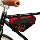 Waterproof Bike Triangle Bicycle Frame Front Tube Bags (Black Red)