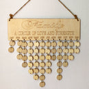 Wooden Calendar Plaque Family Birthday Special Date Reminder Board DIY Decor