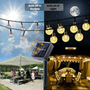 50 LEDs 10m Crystal Ball Solar Light Christmas String Lamps (Warm White)