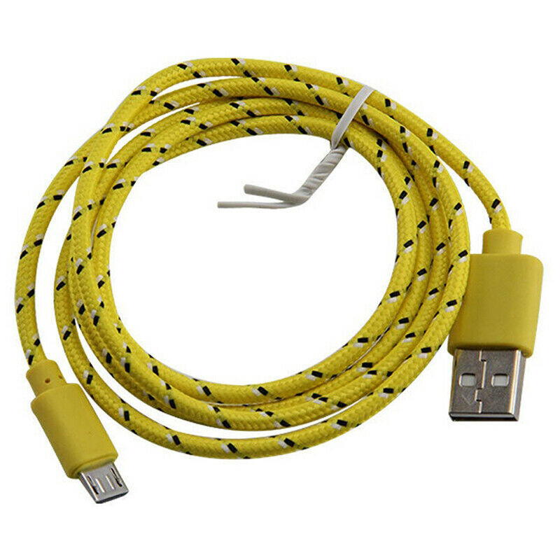 10x Micro USB Nylon Cable Charging Cable Data Cable  Mobile Phone table<