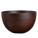 2x Wooden Bowl Soup Rice Cereal Food Serving Tray Solid Wood Decorative Bowl