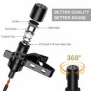 For Mobile Phone PC Recording 3.5mm Clip on Lapel Mini Lavalier Microphone Black