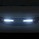 1 Pair LED Wind Powered Car DRL Front Grille Daytime Running Lights (White)
