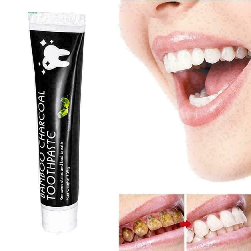 Tooth Bamboo Natural Activated Charcoal Teeth Whitening Toothpaste Oral Car S8O1