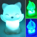 1x Fox Shape LED Night Light Changing Colors Home Desktop Lamp Bedside Deco Q2G4