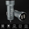 5V 2.4A Aluminum Alloy Dual USB Car Charger Power Adapter for Phones Tablet