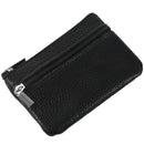 Women Leather Mini Zip Coin Key Purse Money Wallet Pouch Gift Purse Black
