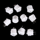 10Pcs 16mm White Round Boat Rocker Switches Mini 2Pin ON-OFF Switches 3A/250V FT